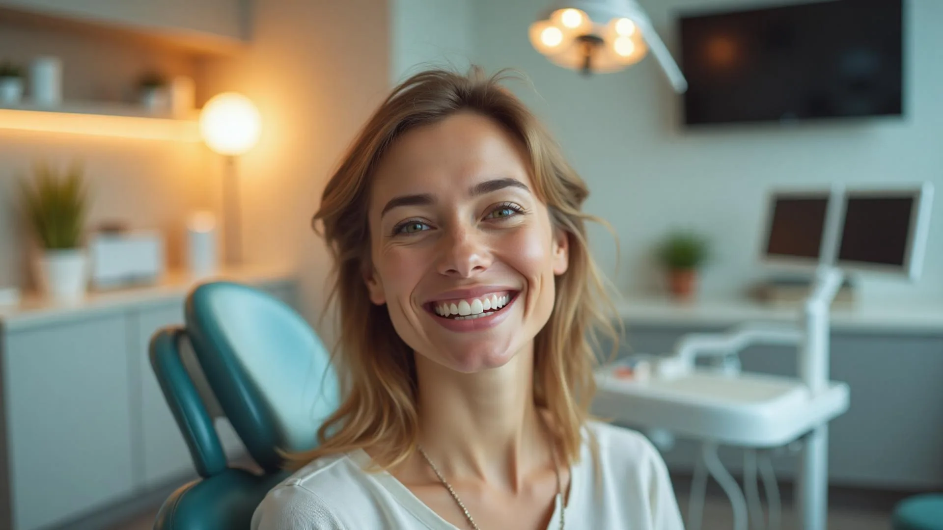Happy dental patient